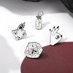 Gesture Pattern Zinc Alloy Pin