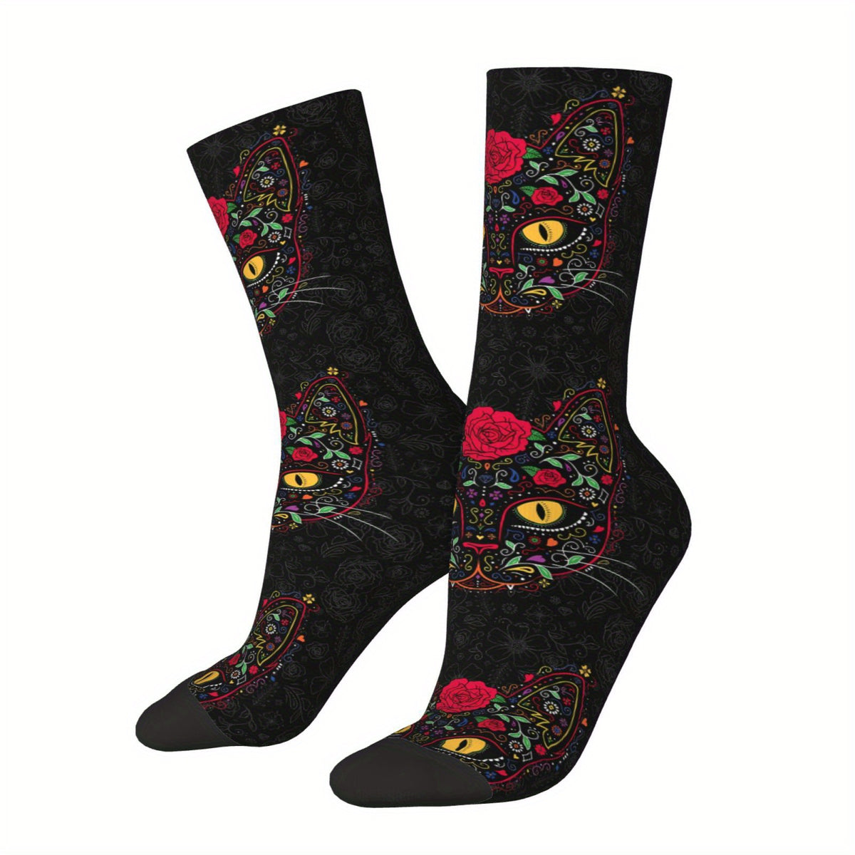 Mexican Skulls Crew Socks Hip Hop Crazy Outdoor Sports Funny Socks