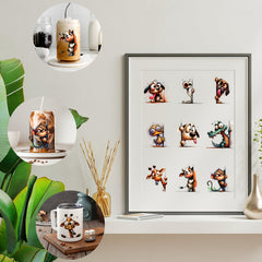 UV DTF Transfer Stickers Animal Series for Glass Cup DIY