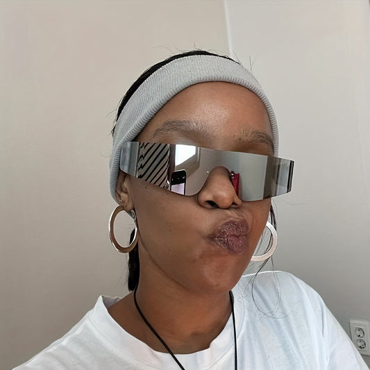 Y2K Mirror Lens Sunglasses UV400 Cyberpunk Style