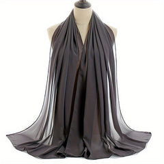Chiffon Hijab Head Scarf Solid Shawl Classic Turban Scarves Large