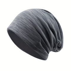 Solid Slouchy Beanie Hat Unisex Skull Cap Elastic Chemo Hat