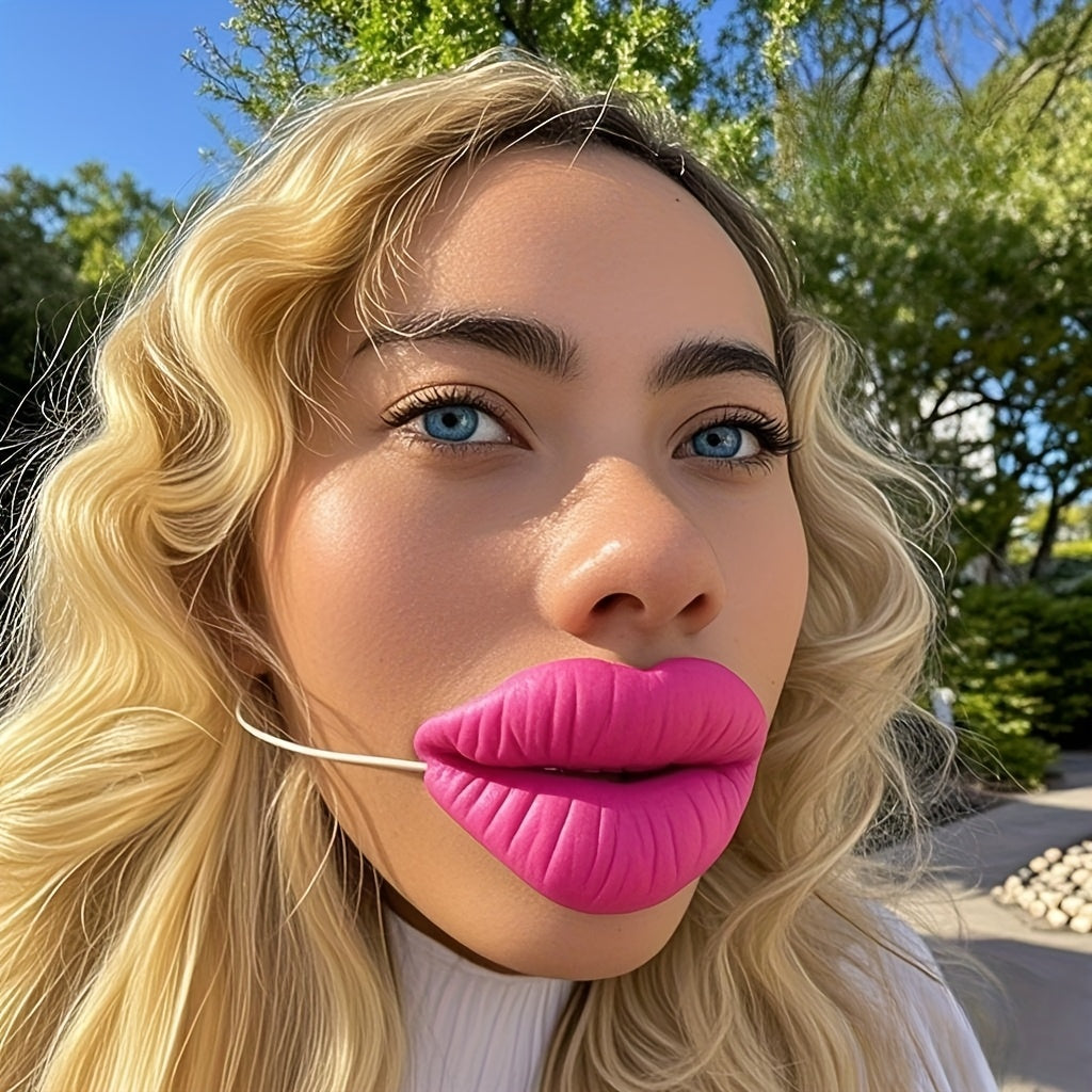 April Fool's Prank Pink Lip Mischief Toy Funny Novelty PVC Weird Adult Party Sur