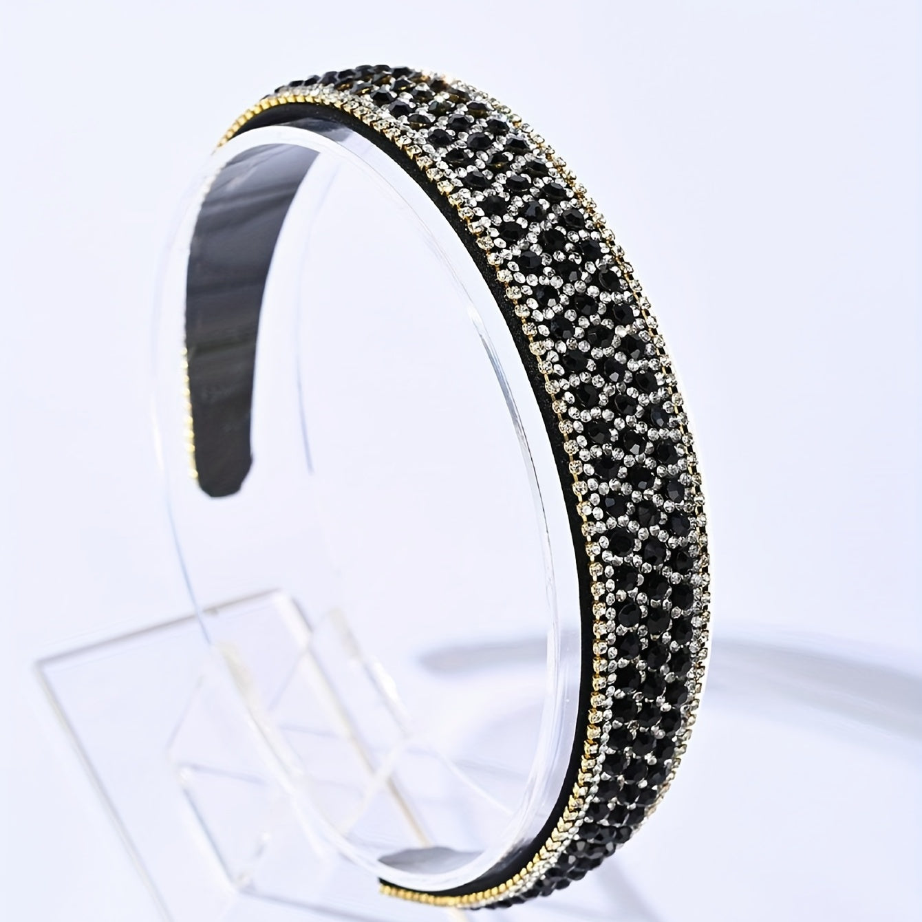 Rhinestone Headband Glitter Wide Headdress Hair Accessories