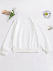 Smiling Face And Letter Print Boys Casual Pullover Sweatshirt