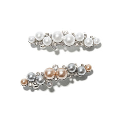 Crystal Rhinestone Pearl Hairpin Vintage Barrette Hairclip