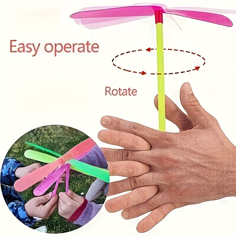 36pcs Mixed Plastic Bamboo Dragonfly Flying Toys Bright Colors Party Portable Ed