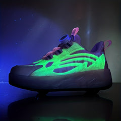 Girl's LED Roller Shoes Reflective Wheel Skate Sneakers