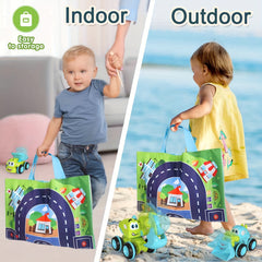 Friction Powered Trucks Playset for Kids, Construction Vehicle Set