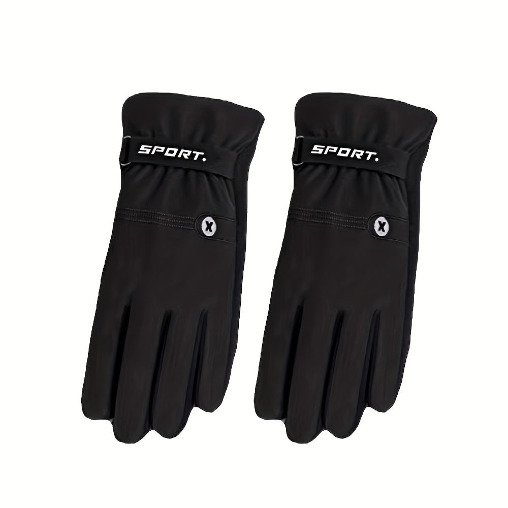 Winter Fleece Lined Warm Gloves Anti Slip Waterproof Touch Screen Gloves
