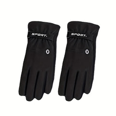Winter Fleece Lined Warm Gloves Anti Slip Waterproof Touch Screen Gloves