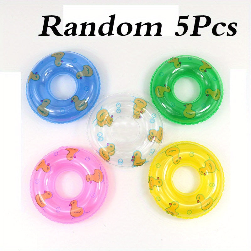 5Pcs Set Mini Swimming Ring Toy for Baby Fun Swimming Doll