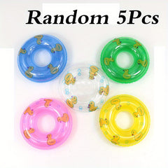 5Pcs Set Mini Swimming Ring Toy for Baby Fun Swimming Doll