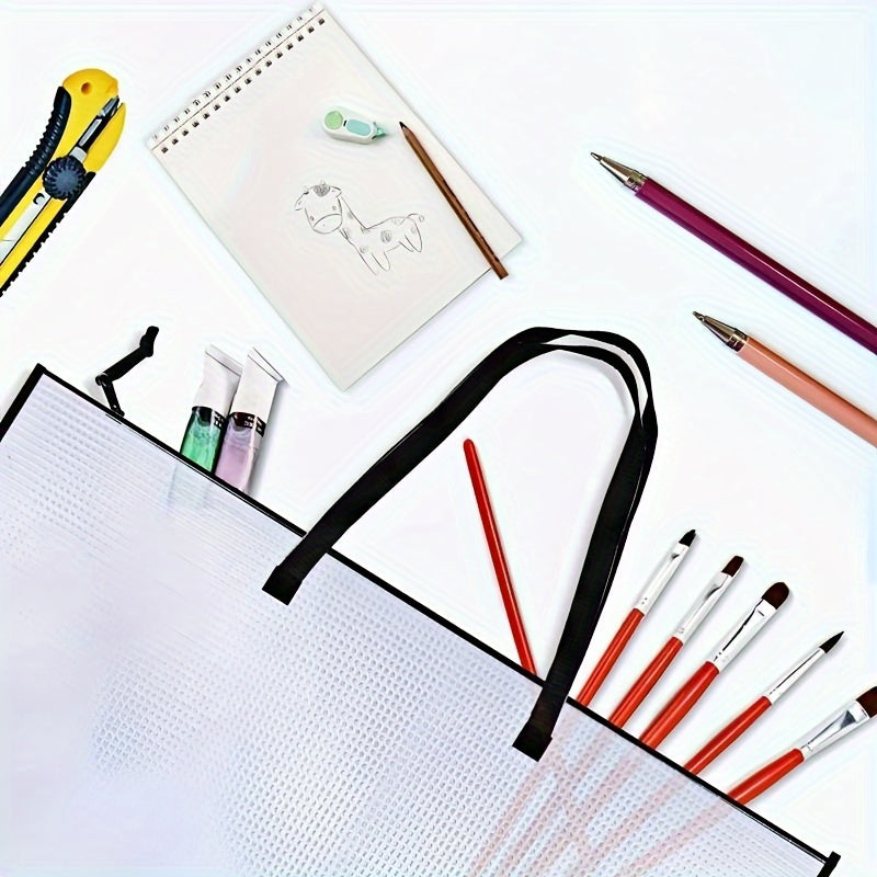 Art Briefcase Organizer Zipper Storage Folder For Artwork Posters Scrapbooking