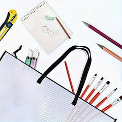 Art Briefcase Organizer Zipper Storage Folder For Artwork Posters Scrapbooking
