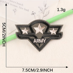 5pcs Men's Camouflage Patch Embroidered Badge DIY Brooch Costume Decoration