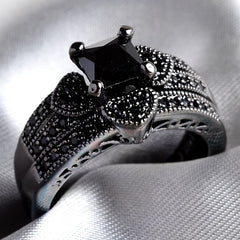 Golden Filled Double Row Diamond Couple Ring