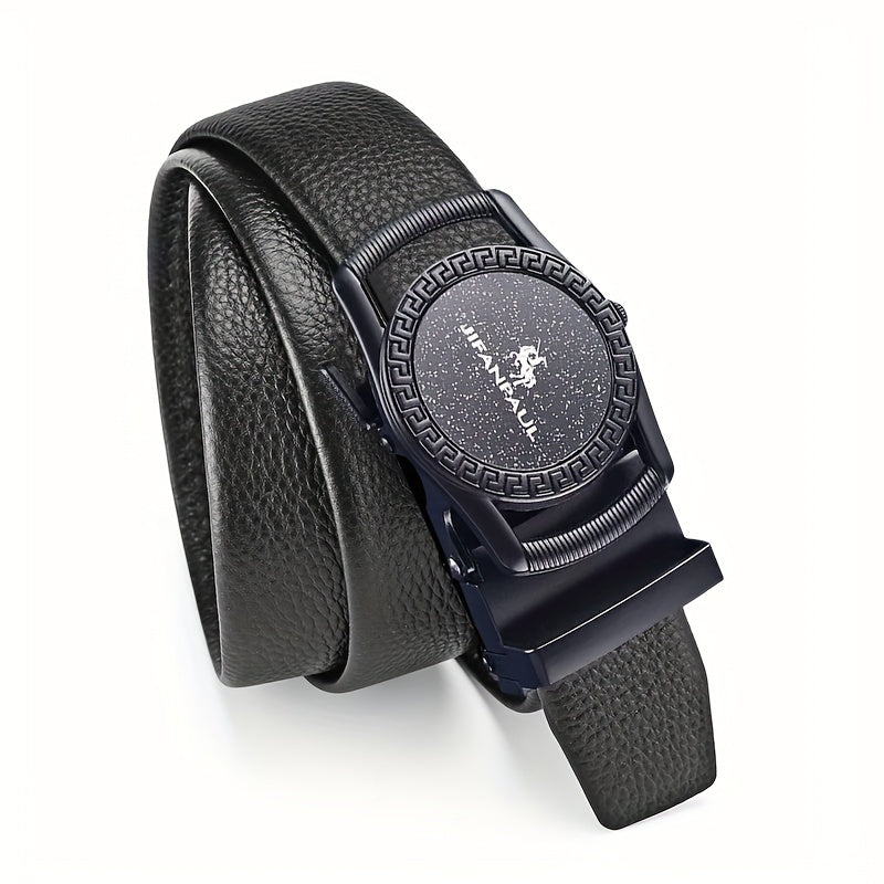 Men's PU Leather Auto Buckle Belt