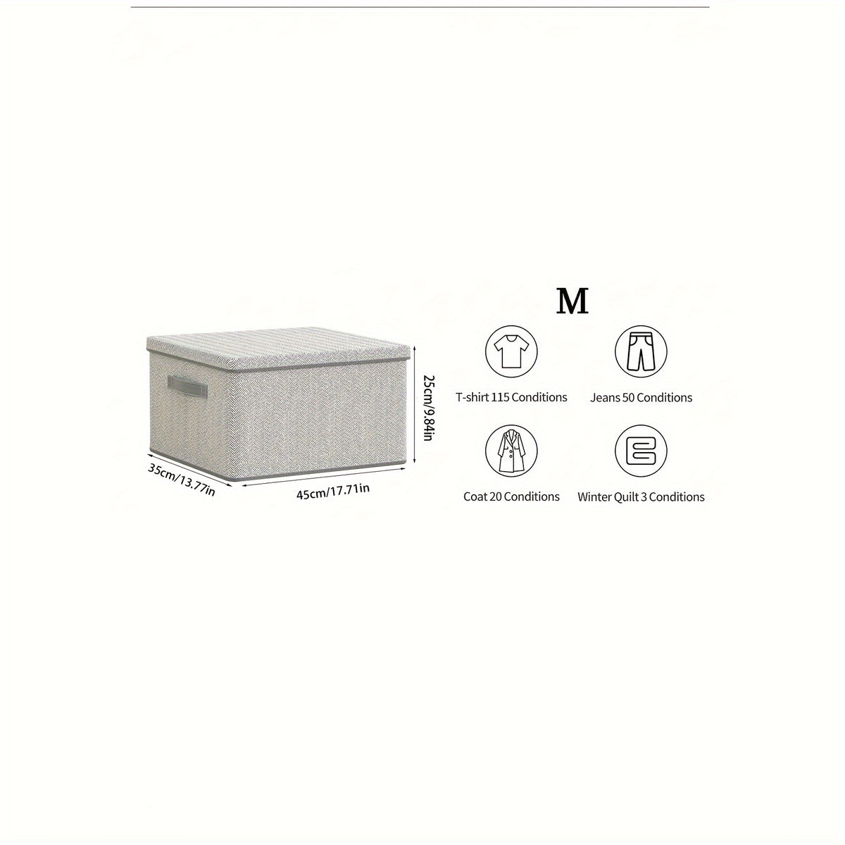 Foldable Storage Box with Lid Dust Proof Organizer for Clothes and Bedding