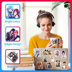 300pcs Anime Mixed Stickers Waterproof Vinyl Manga Stickers for Laptop Water Bot
