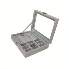 Velvet Sunglasses Organizer Glasses Jewelry Display Case Storage Holder