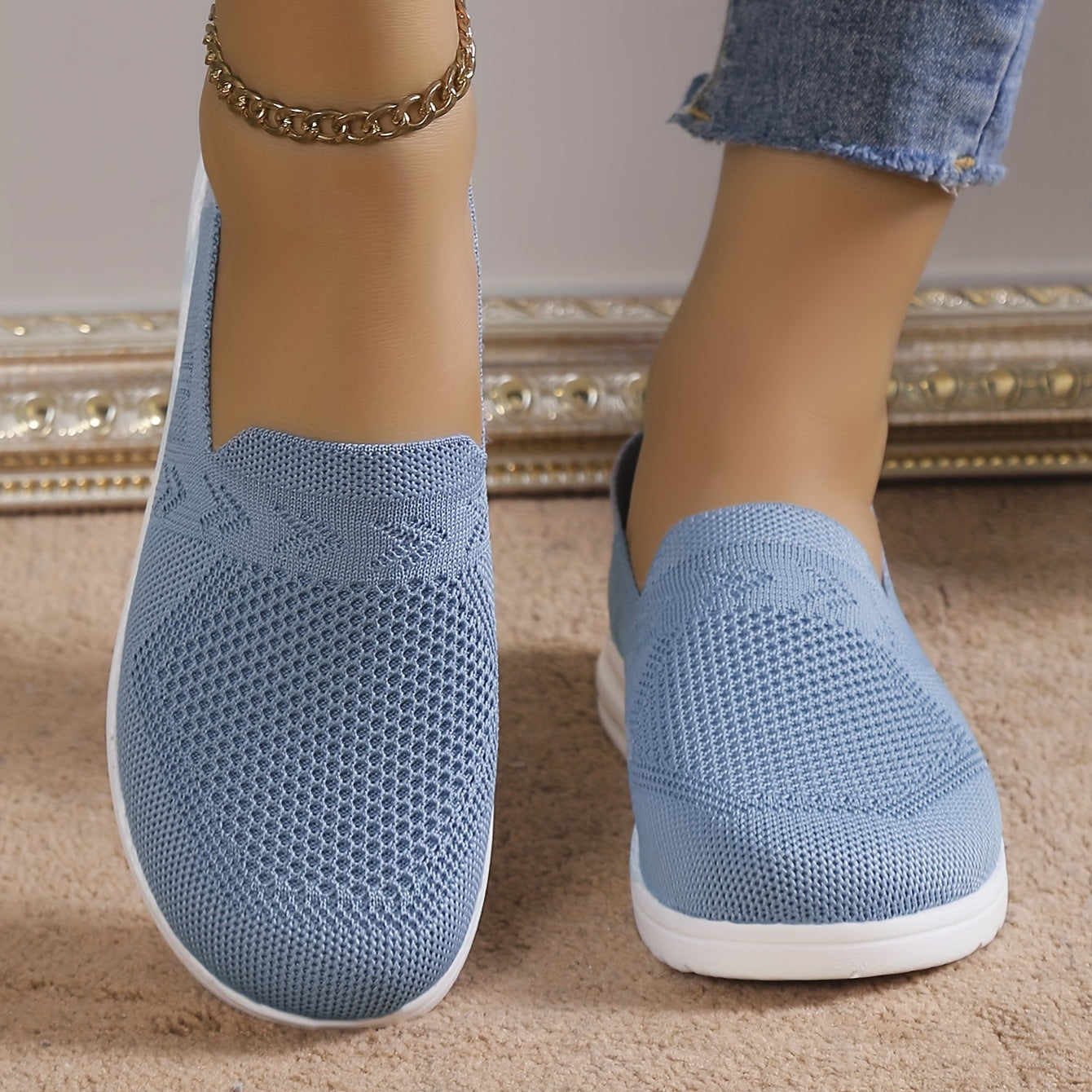 Women's Hollow Out Slip on Sneakers Lightweight & Breathable Shoes