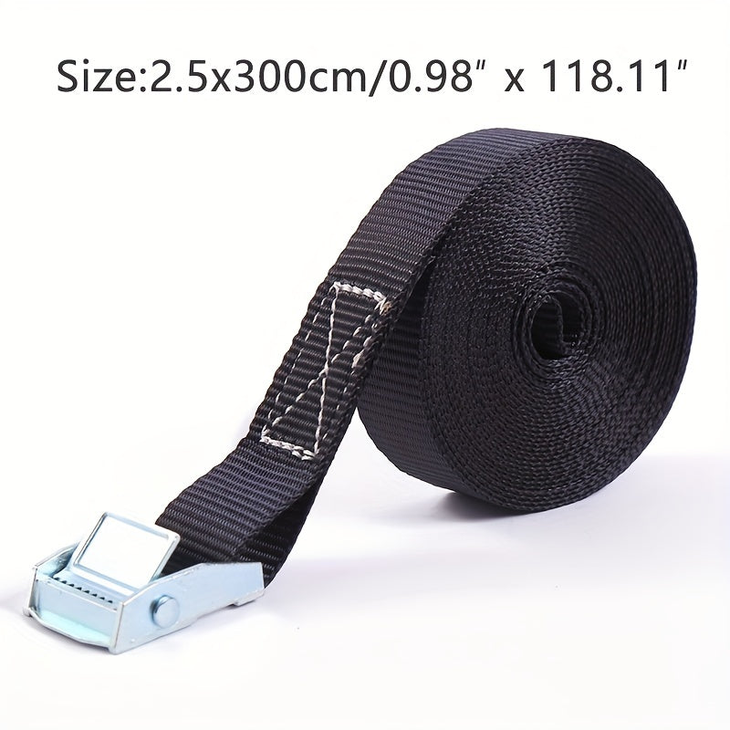 3M Car Tension Rope Tie Down Strap Ratchet Cargo Strap Metal Buckle