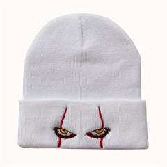 Scary Eyes Knitted Beanie Cap Anime Skull Caps Warm Knit
