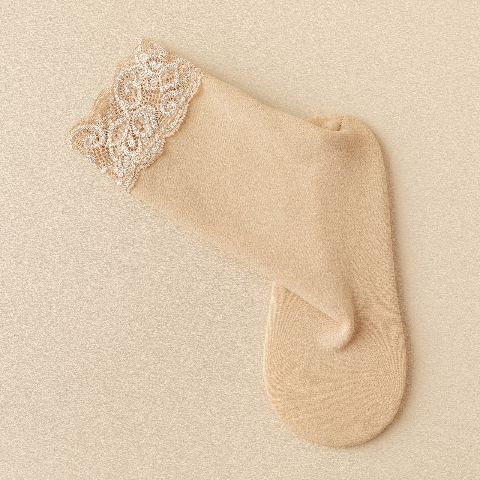Cozy Lace Trim Mid Tube Socks Women's Stockings
