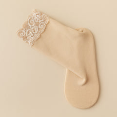 Cozy Lace Trim Mid Tube Socks Women's Stockings