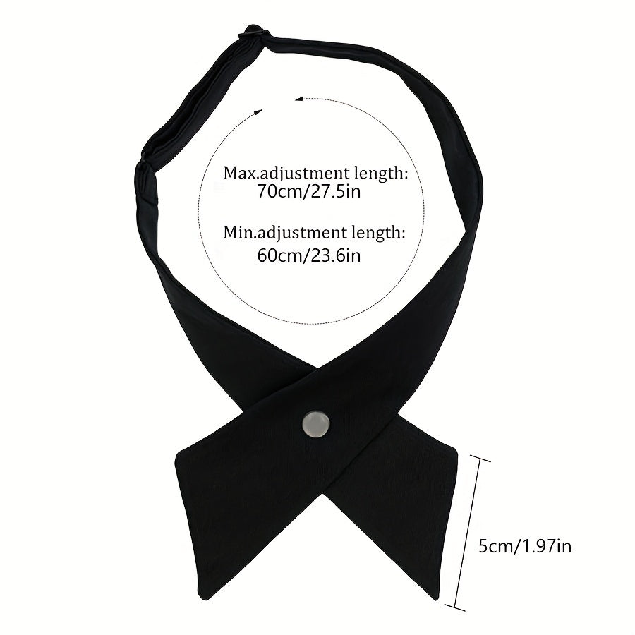Adjustable Cross Bow Ties Solid Shirt Tie For Men & Women