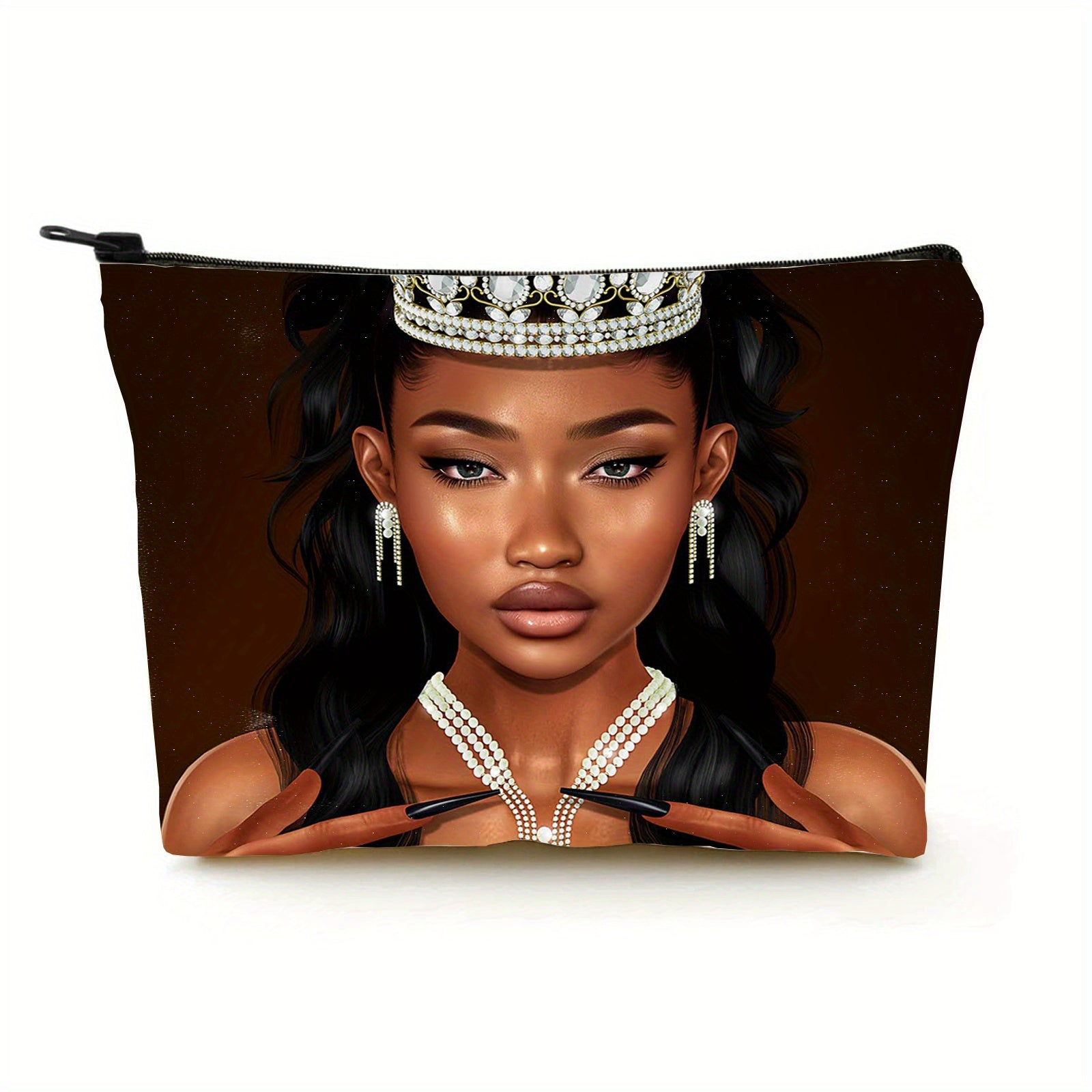 Cartoon Girl Printed Makeup Bag Travel Toiletry Bag