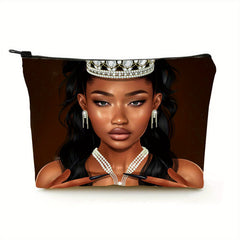 Cartoon Girl Printed Makeup Bag Travel Toiletry Bag