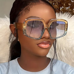 Y2K Oversized Jelly Sunglasses UV400 Sun Shades Beach Party Club