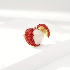 Lychee Brooch With Anti Slip Buckle Men's Pin