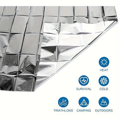 2pcs Camping First Aid Foil Blankets Insulated Waterproof Windproof