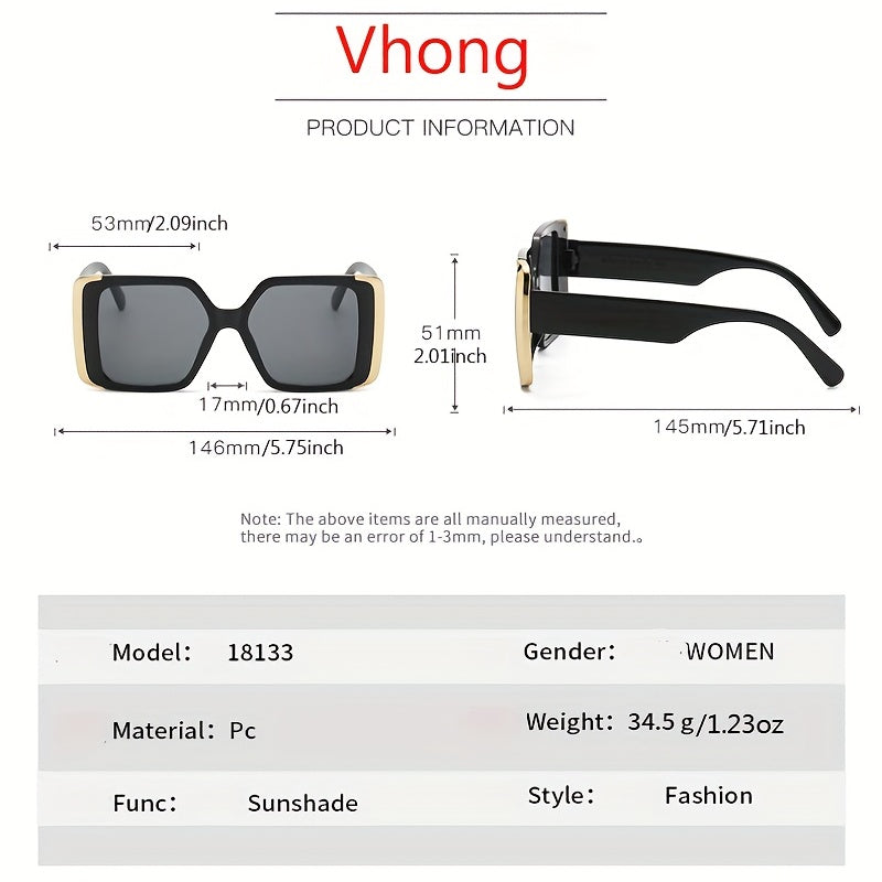 Square Sunglasses UV400 Sun Shades Glasses For Driving Vacation Travel