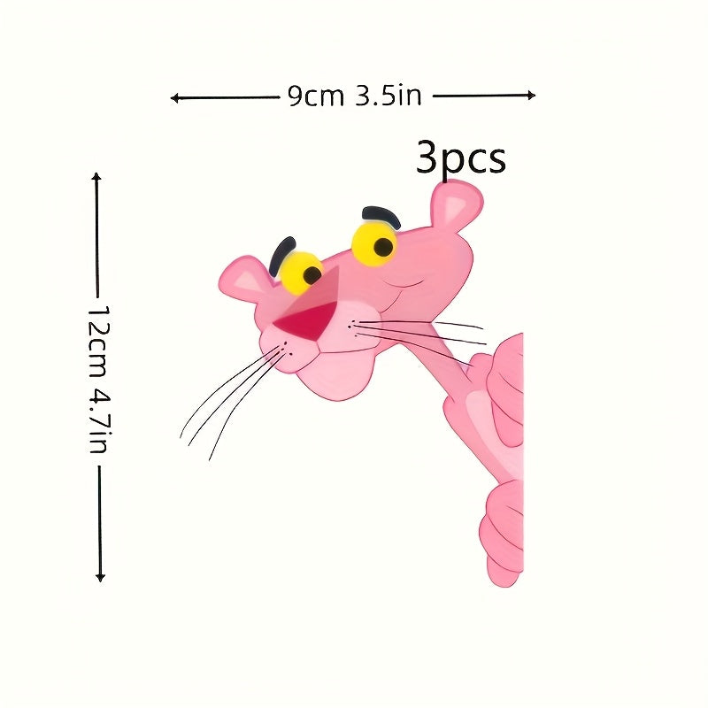 Pink Leopard Cartoon Sticker for Cars Trucks Laptops Suitcases