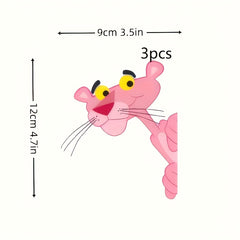 Pink Leopard Cartoon Sticker for Cars Trucks Laptops Suitcases