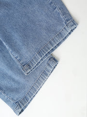 Boys Denim Jeans Cropped Pants with Pockets for Spring and Summer