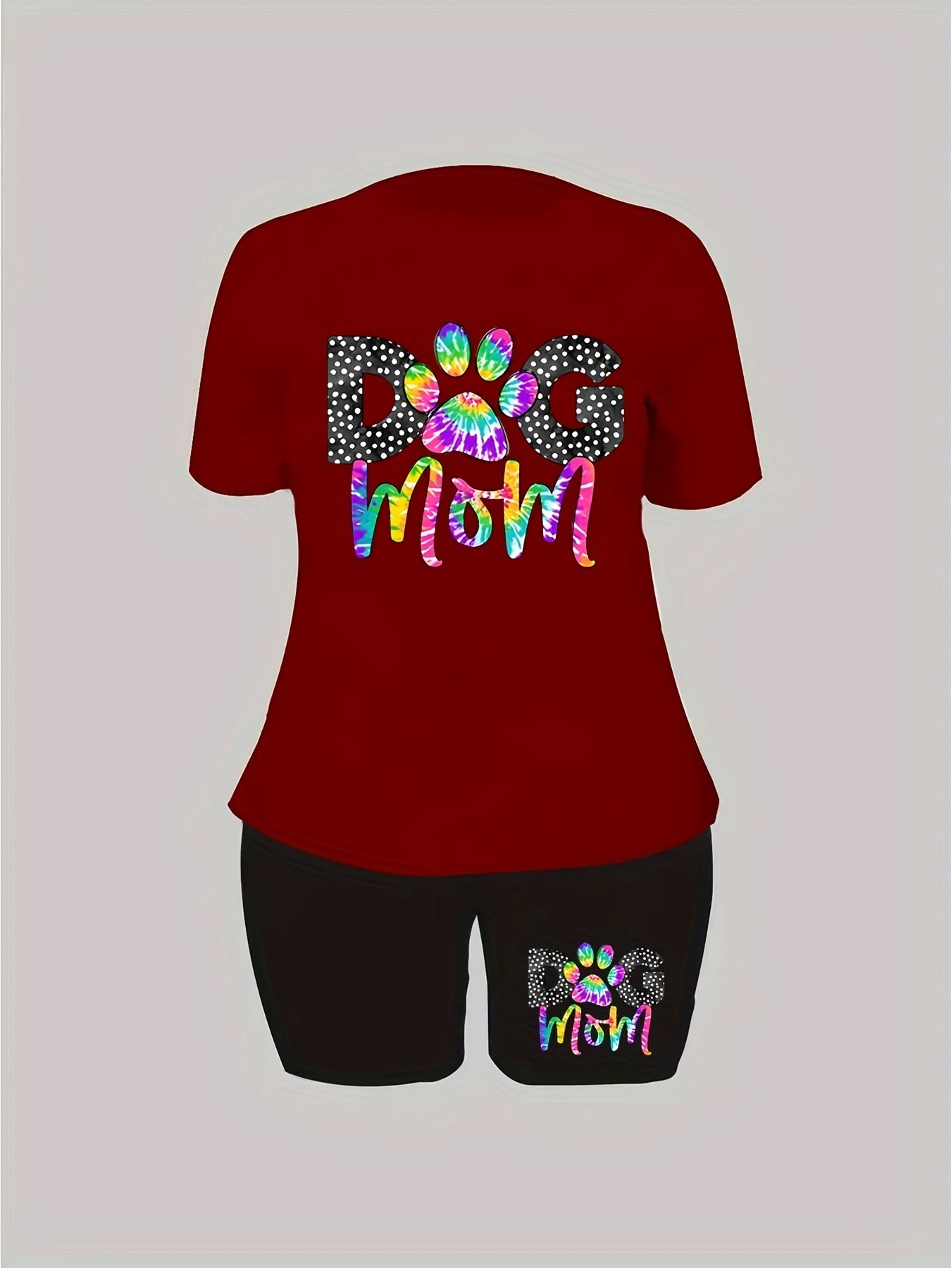  Paw Print Tee & Shorts Set