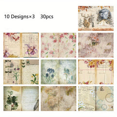 Retro Literary Hand Account Notebook Series - 30 Sheets