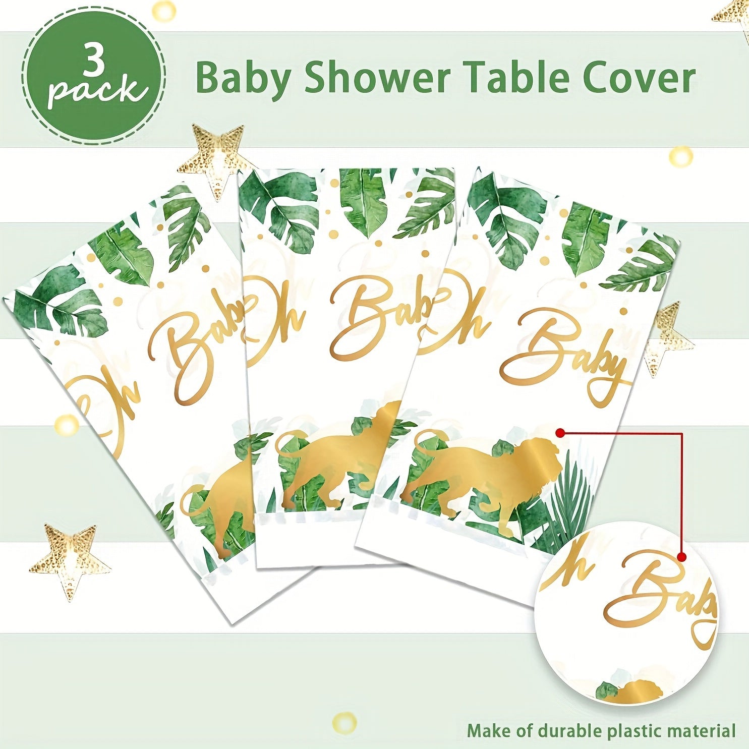 Plastic Jungle Animal Tablecloth - Waterproof Table Covers