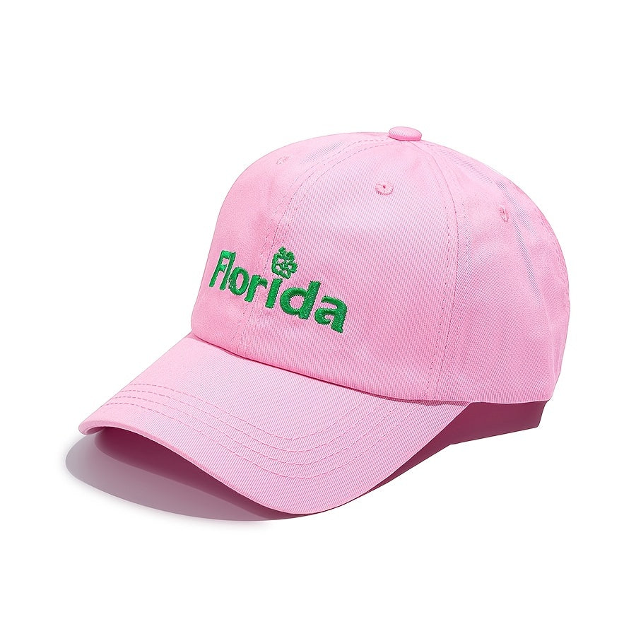 Florida Embroidery Baseball Cap Cotton Sun Hat Women Sports Hat