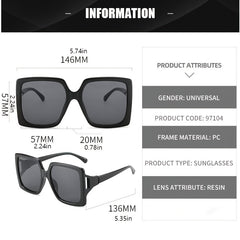 Women's Large Frame UV Protection Sunglasses for Outdoor Activities