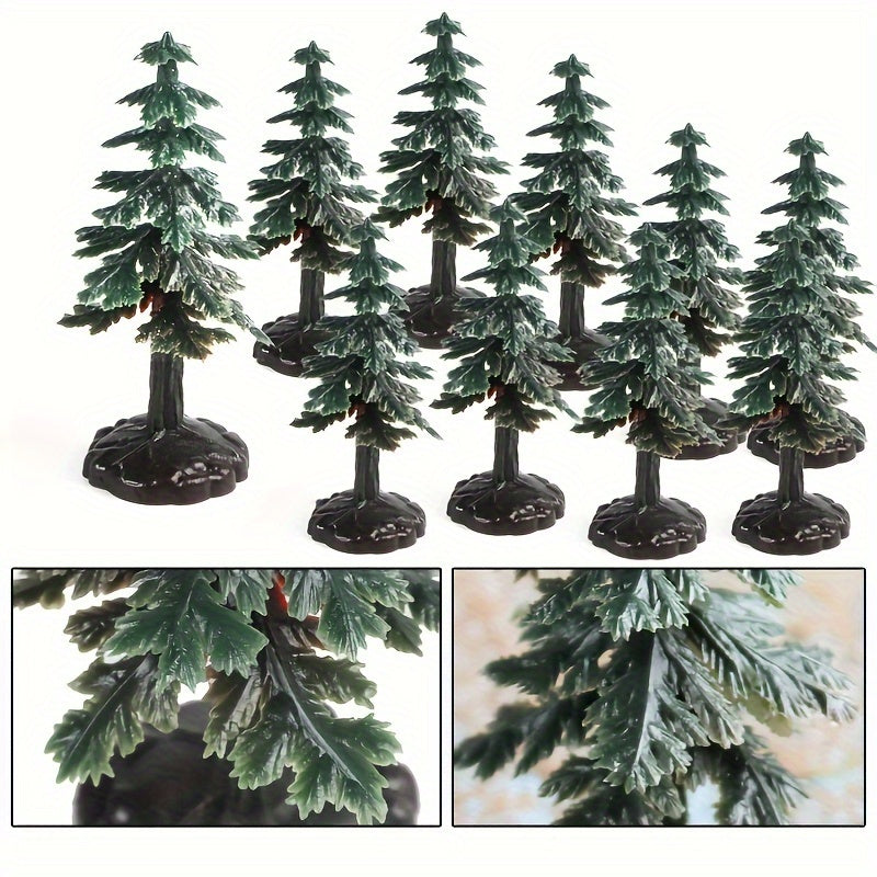 10pcs Christmas Trees Model Plant Birthday Cake Decoration