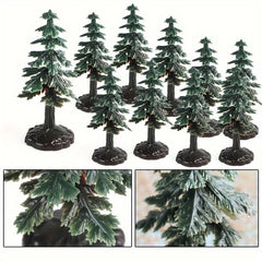 10pcs Christmas Trees Model Plant Birthday Cake Decoration