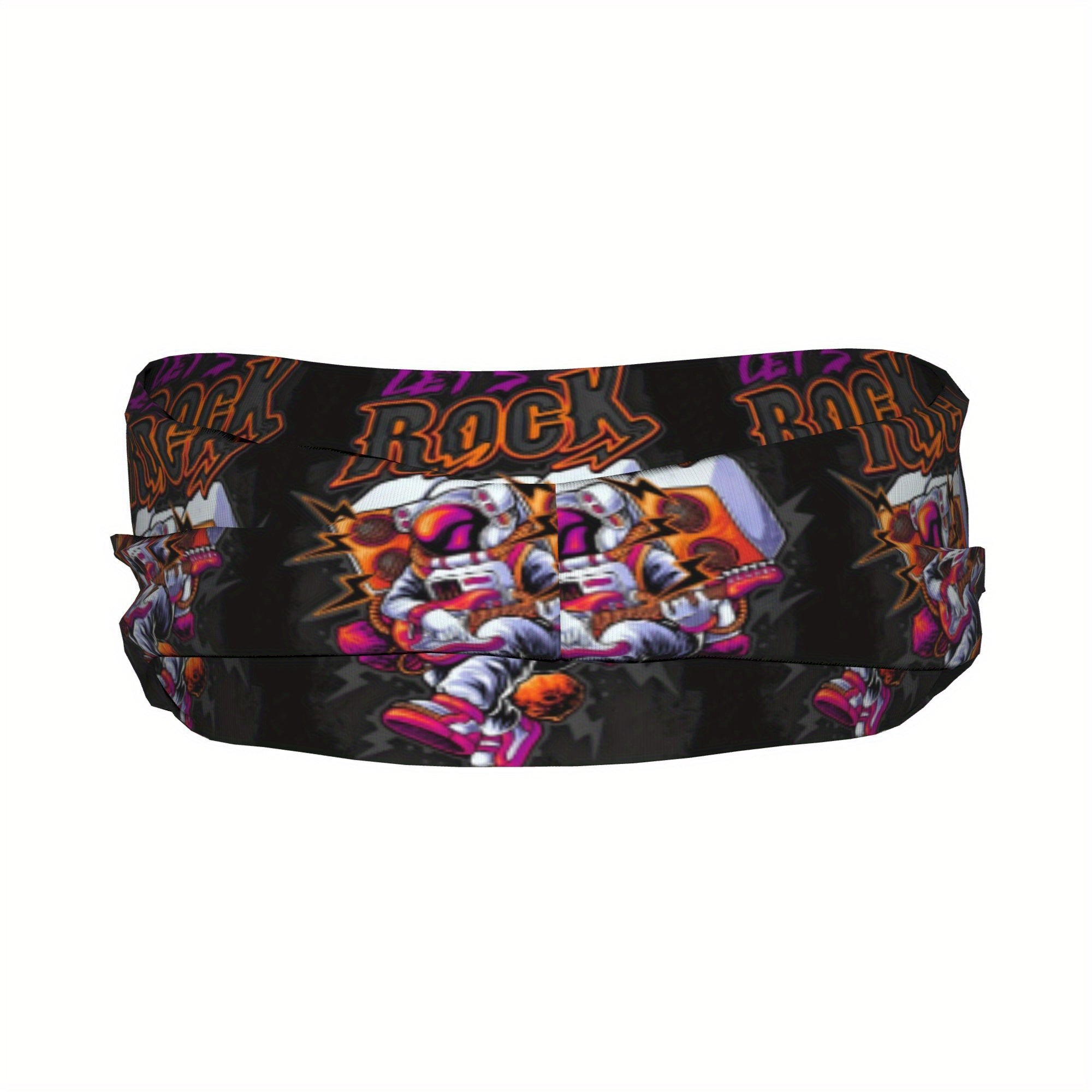 Astronaut Rocker Headband Sweat Wicking Stretchy Polyester