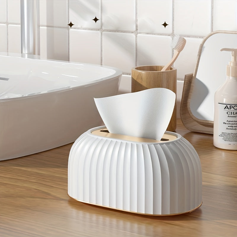 Modern Desktop Tissue Box Holder Automatic Lifting Style