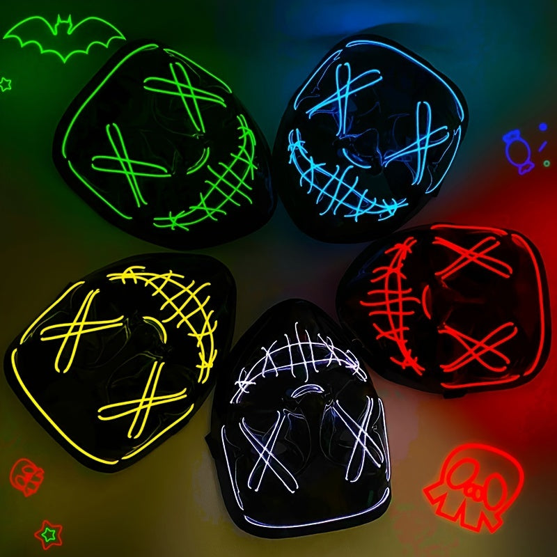 Ghost Luminous Face Mask for Halloween Party